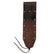 Brown leather metal detector tool sheath displaying belt attachment and construction details