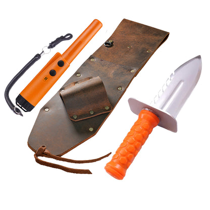 Serious Detecting Right-Hand Leather Sheath with Quest XPointer Land Pinpointer and Diamond Digger Bundle