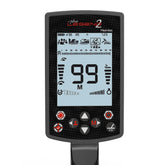 Nokta Legend 2 LCD control panel displaying 99-point target ID scale and simultaneous multi-frequency settings