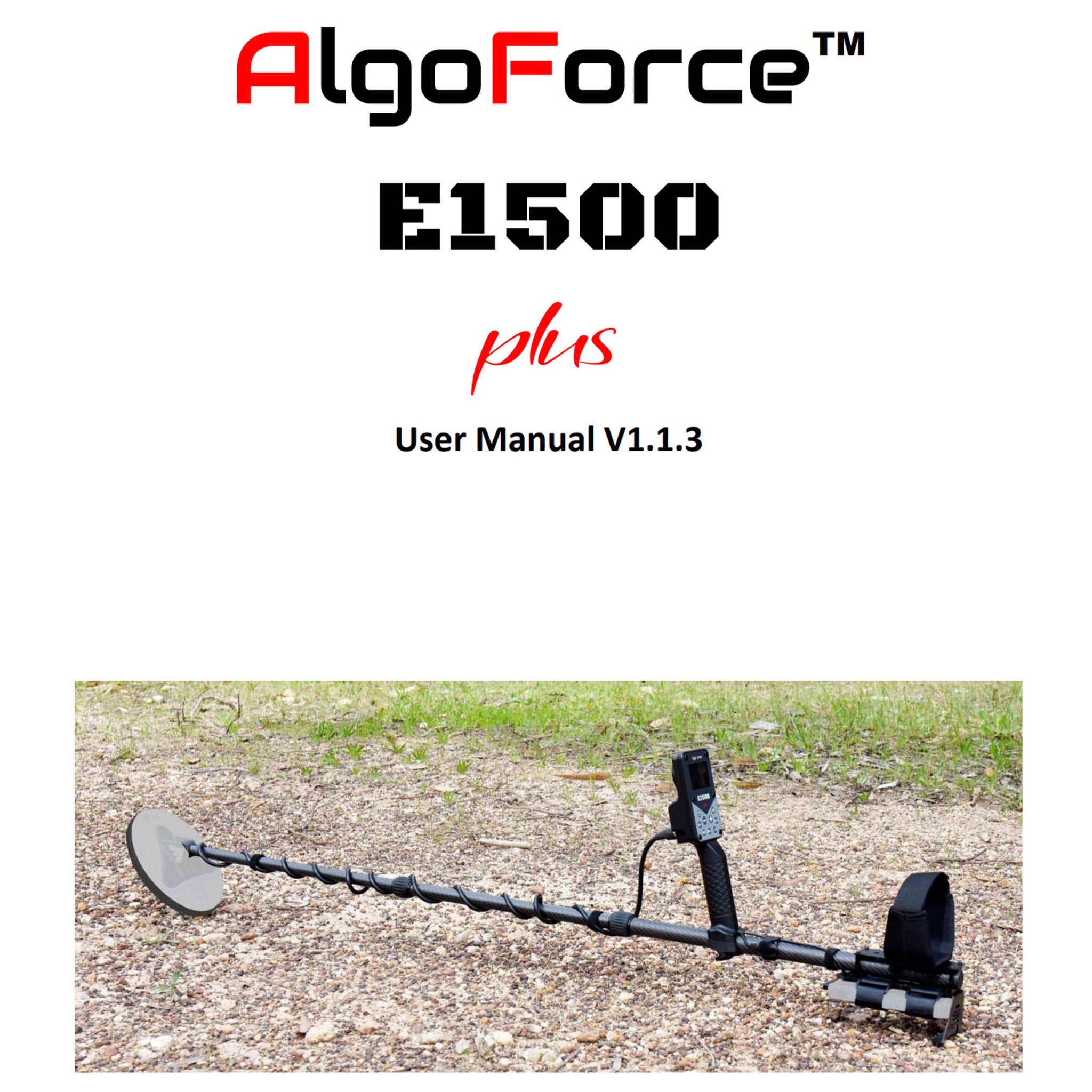 AlgoForce E1500 Plus Metal Detector Digital Manual