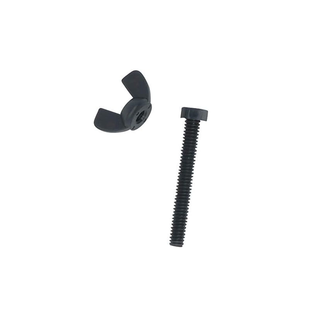 Coiltek 6.35mm black nylon nut and bolt set for Minelab metal detector coil mounting