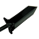 NX-7 shovel foot pegs detail showing wide non-slip design for stability