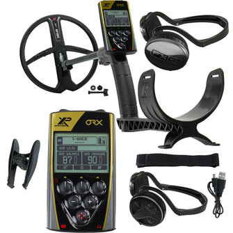 XP ORX Metal Detector Wireless Metal Detector with Back-lit Display, FX 03 Wired Headphones, and 11" X35 Search Coil