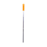 A long, thin metal rod with a bright orange textured cap at the top, shown vertically against a plain white background.