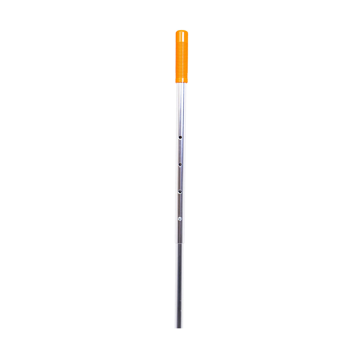A long, thin metal rod with a bright orange textured cap at the top, shown vertically against a plain white background.