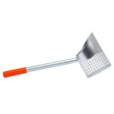 sand scoop  with mesh bottom and orange handle