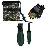 Serious Detecting Camo Bag with 42" Waist Belt, Digging Tool, and Gloves