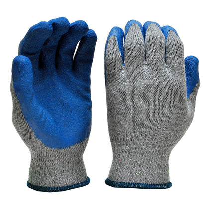 The image shows a pair of blue and gray gloves for treasure hunting