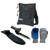 Serious Detecting Kit: Pouch, Digger and Gloves for Treasure Hunting