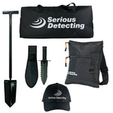 Serious Detecting Kit:  Pouch, Carry bag, Cap, Digger & Shovel for Treasure Hunting