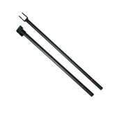 Steve's Detector Rods black carbon fiber 2-piece Manticore shaft showing twill pattern finish