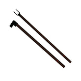 Steve's Detector Rods red carbon fiber 2-piece shaft for Minelab Manticore showing middle and lower sections