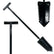 TerraX Master Digger - 36" or 34"Double Serrated Shovel with T-Handle
