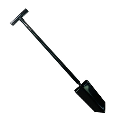 Close-up view of TerraX Master Digger V-cut blade edge and steel construction