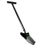 TerraX Master Digger shovel showing T-handle and serrated blade design