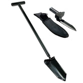 TerraX Master Digger complete kit showing T-handle shovel and hand digger with belt sheath