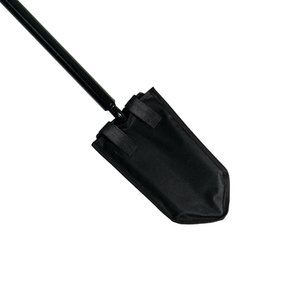 TerraX Master Digger shovel with black protective blade cover attached