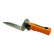 TerraX Digger with Orange rubber handle with silver double serrated edges pointing upwards