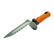 TerraX Digger with Orange rubber handle with silver double serrated edges backside