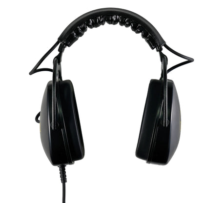 Close up of the Killer B Thresher Submersible Headphones shown on a white background. 