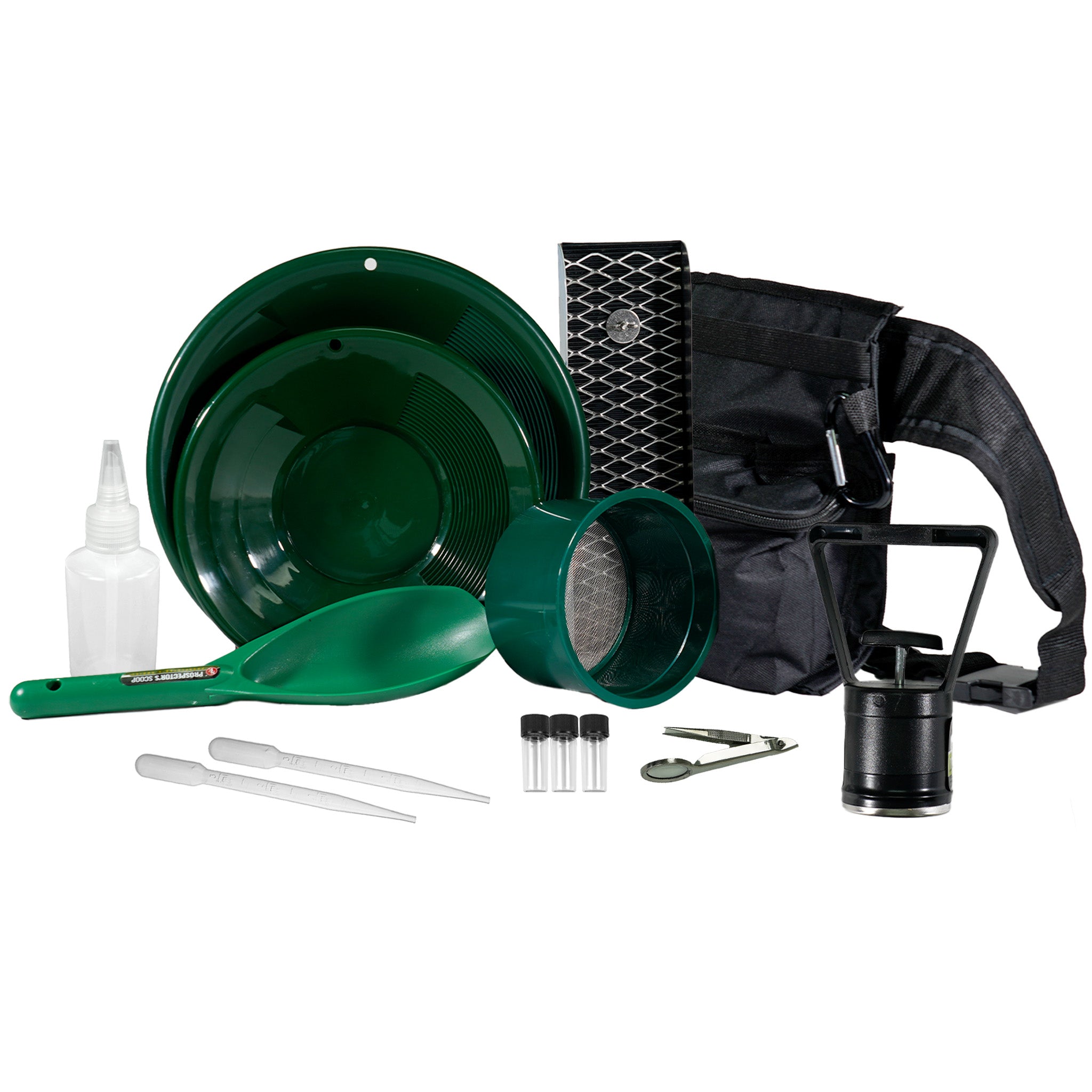 TerraX 14-Piece Gold Prospecting Kit with Aluminum Mini Sluice Box