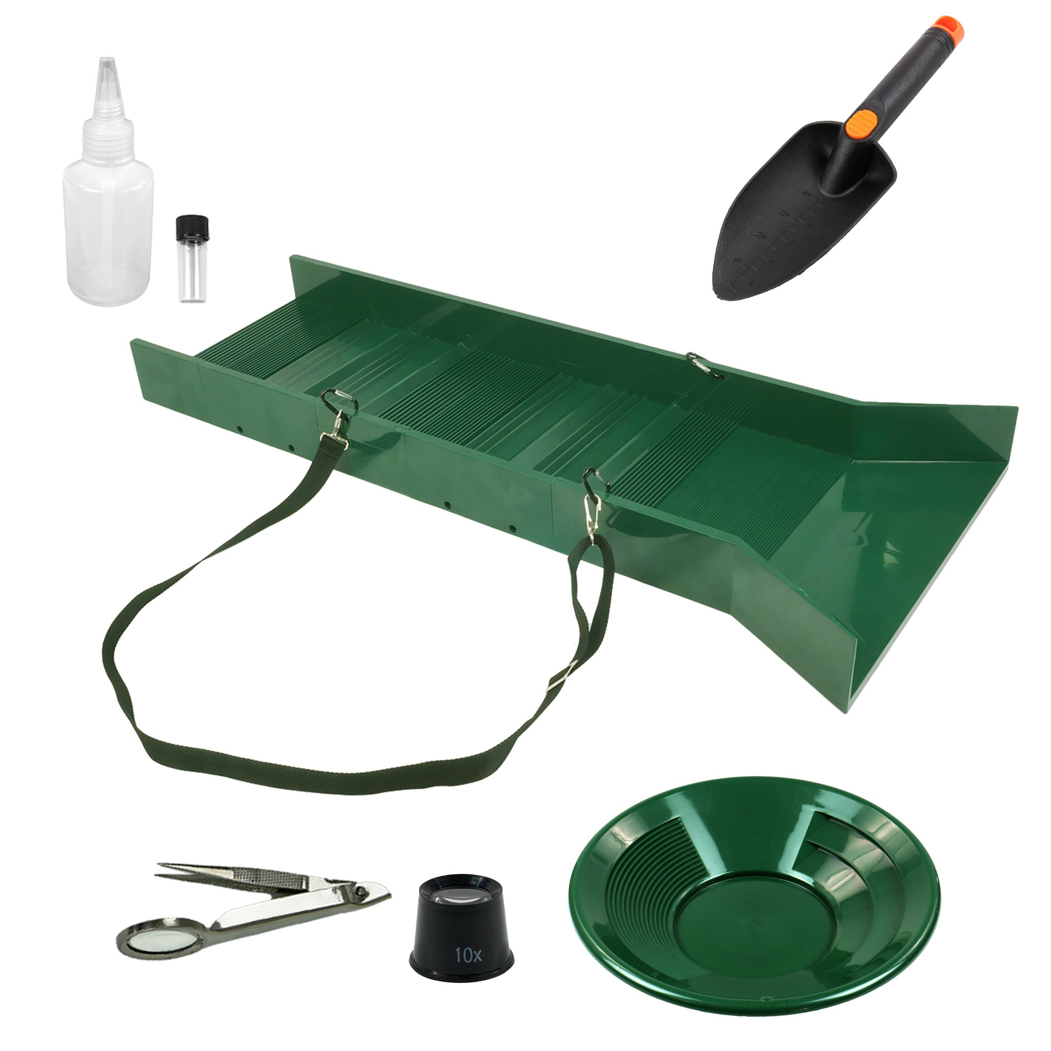 TerraX Sluice Box Gold Prospecting Kit - 7 Pieces