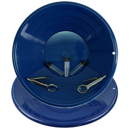 TerraX 7 Piece Gold Prospecting Kit - Pan, Vials, and Folding Magnifier Tweezers