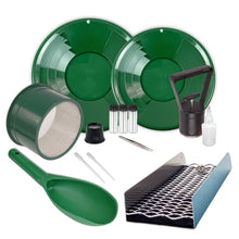 TerraX 14 pc Prospecting Kit: Complete Essentials for Successful Gold Hunting - Green, Black, Blue