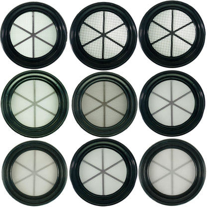TerraX Black Plastic 13-1/4" Gold Sifting Pan Classifier - Multiple Mesh Sizes Available Made in the USA