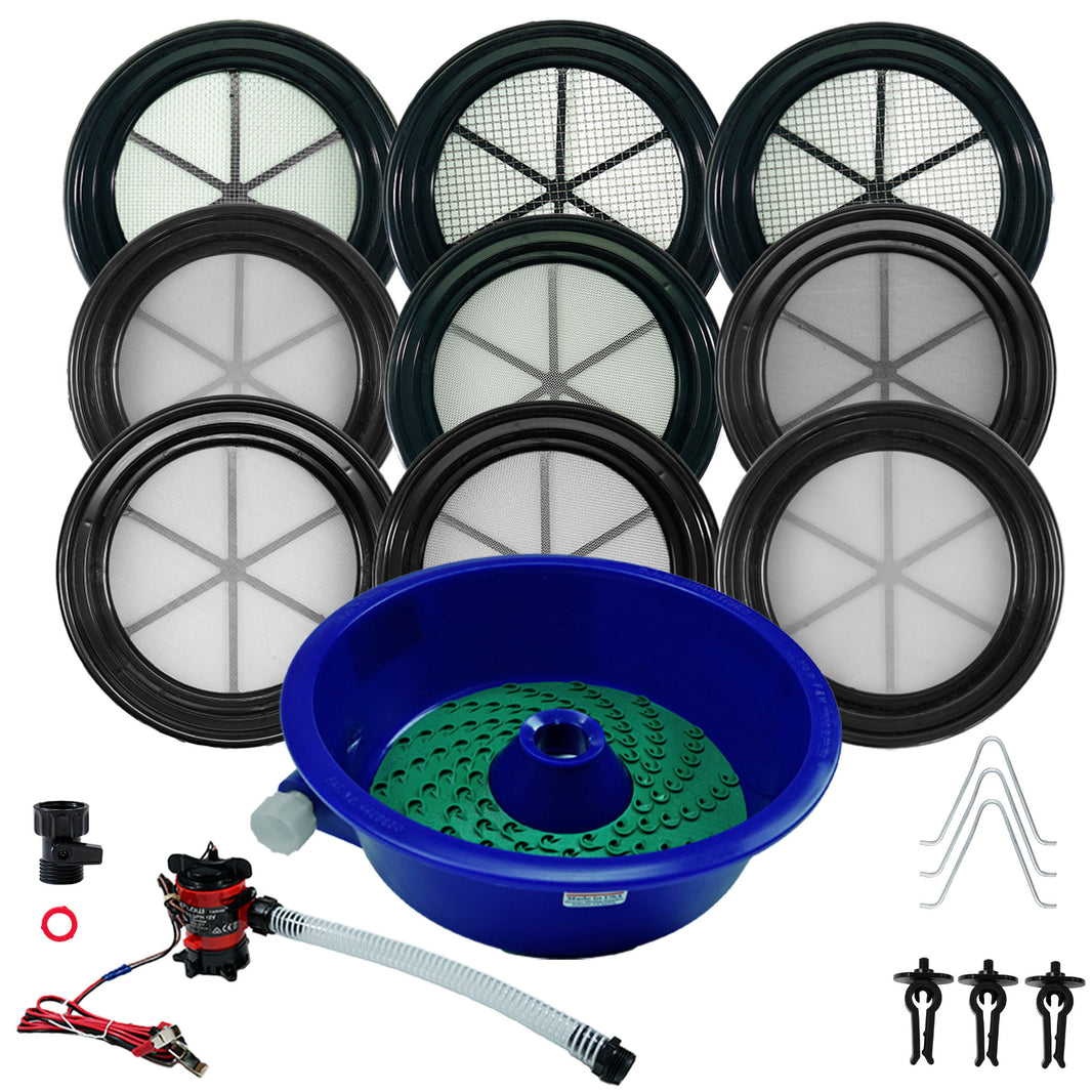 TerraX Blue Bowl gold concentrator kit with pump and classifiers