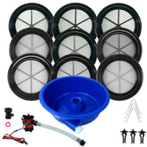 Complete TerraX Blue Bowl kit components laid out including pump and hose