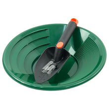 TerraX 4pc Dual Riffle Gold Pan Set for Gold Prospecting - Green, Blue, and Black