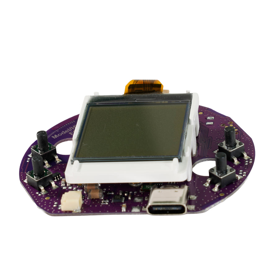 XP Electronic  circuit for WS6ST with a screen and connectors on a purple circuit board