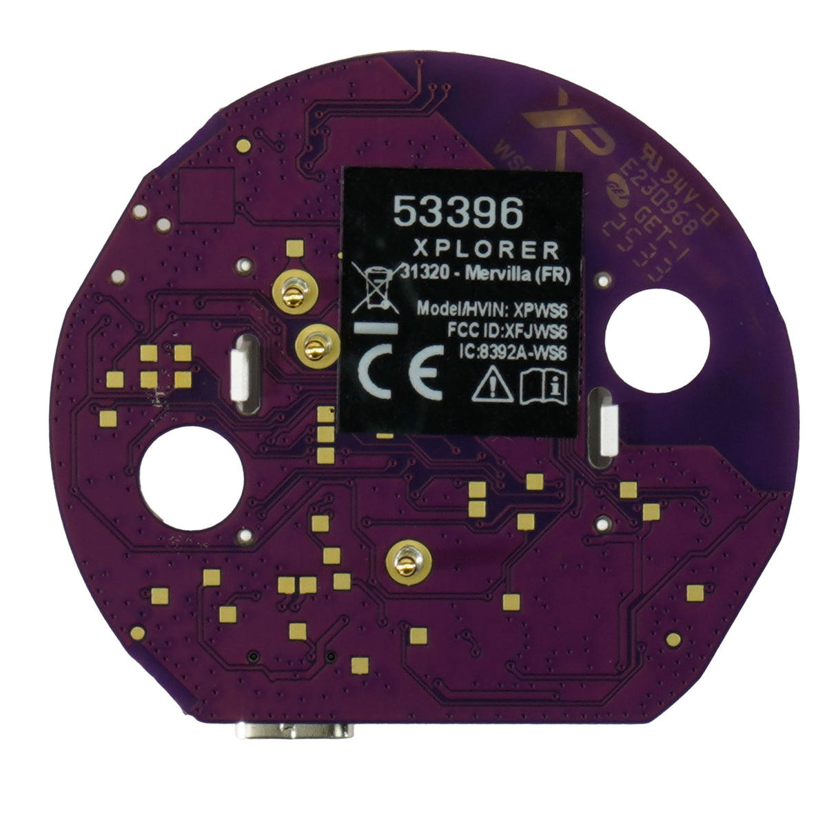 XP Electronic  circuit for WS6ST with a screen and connectors on a purple circuit board