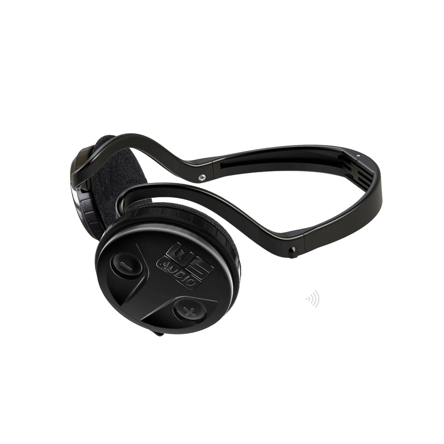 XP ORX WSAUDIO wireless backphone headset with foldable black headband and detachable control module