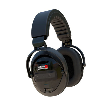 XP WSA-XL ST over-ear wireless headphones, side view of the left earcup with WSA ST logo