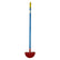 King of Spades Steel Half Moon Edging Tool for Gardening Grass Edge blue and red with yellow handle back view