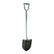 King of Spades D Handle Shovel, 11" Round Edge front back view