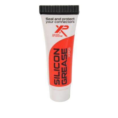 XP Metal Detectors Silicon Grease Xperi tube with black cap, white and red labeling for connector protection