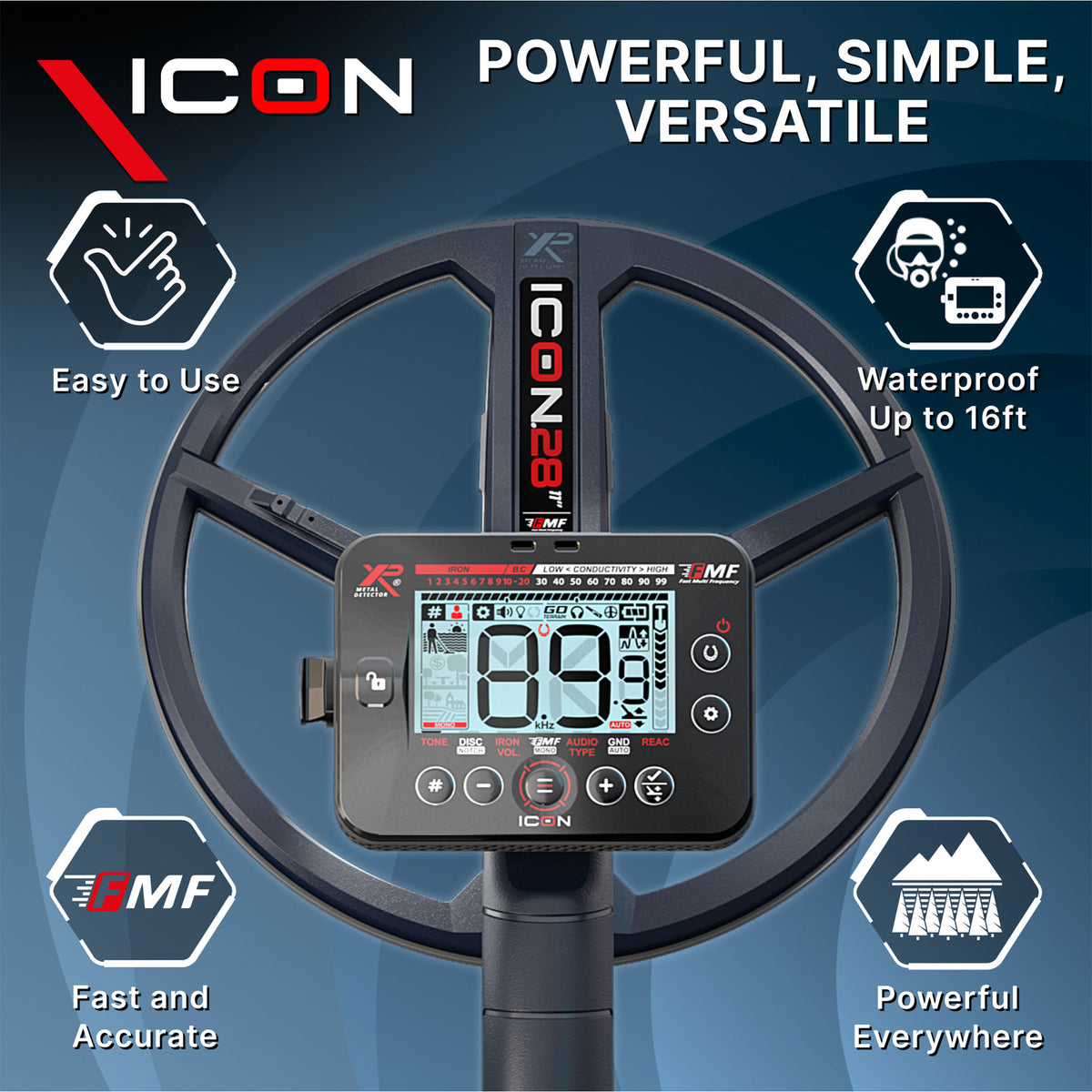 XP ICON metal detector feature overview