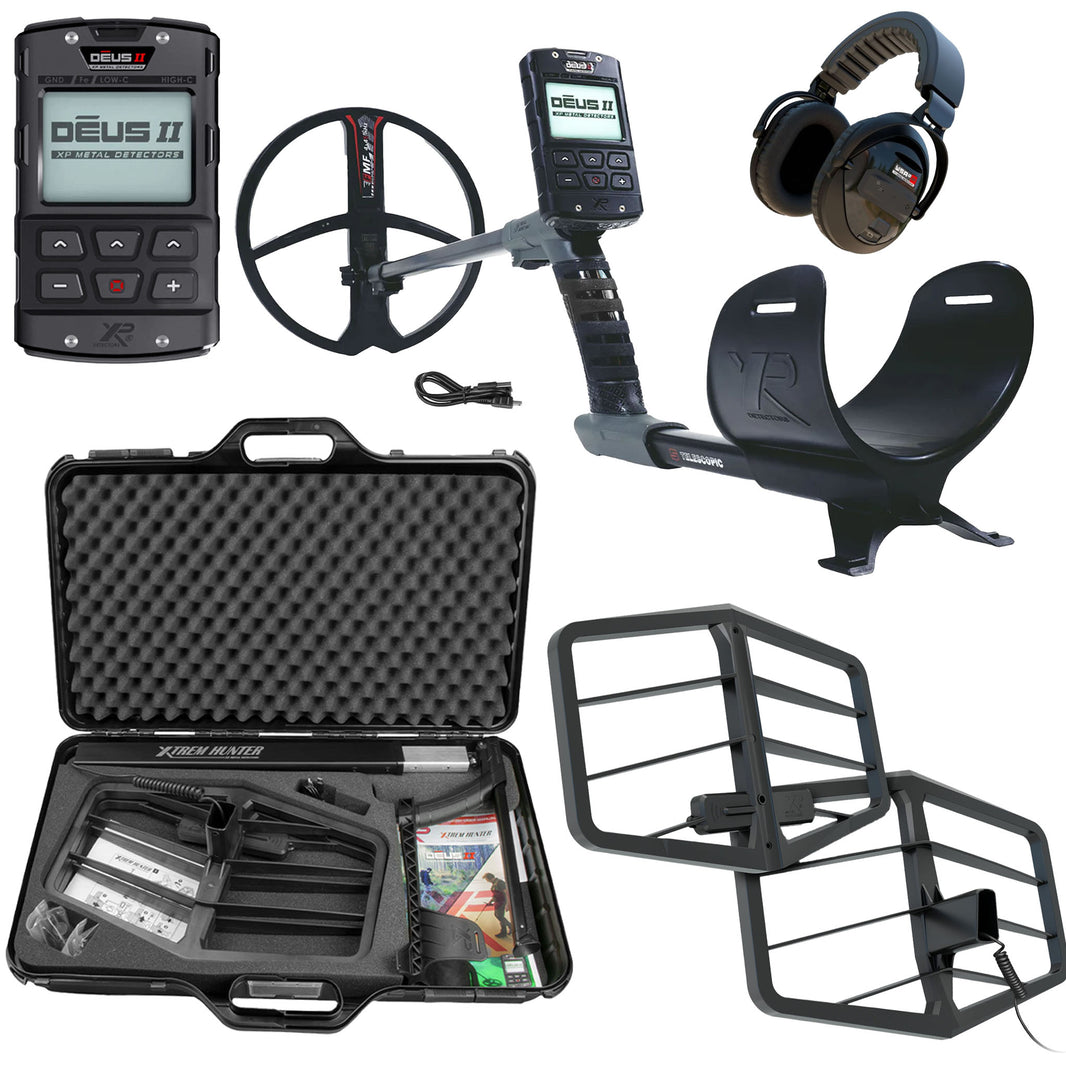 XP Xtrem Hunter with DEUS II, WSAXL-ST Headphones, and accessories