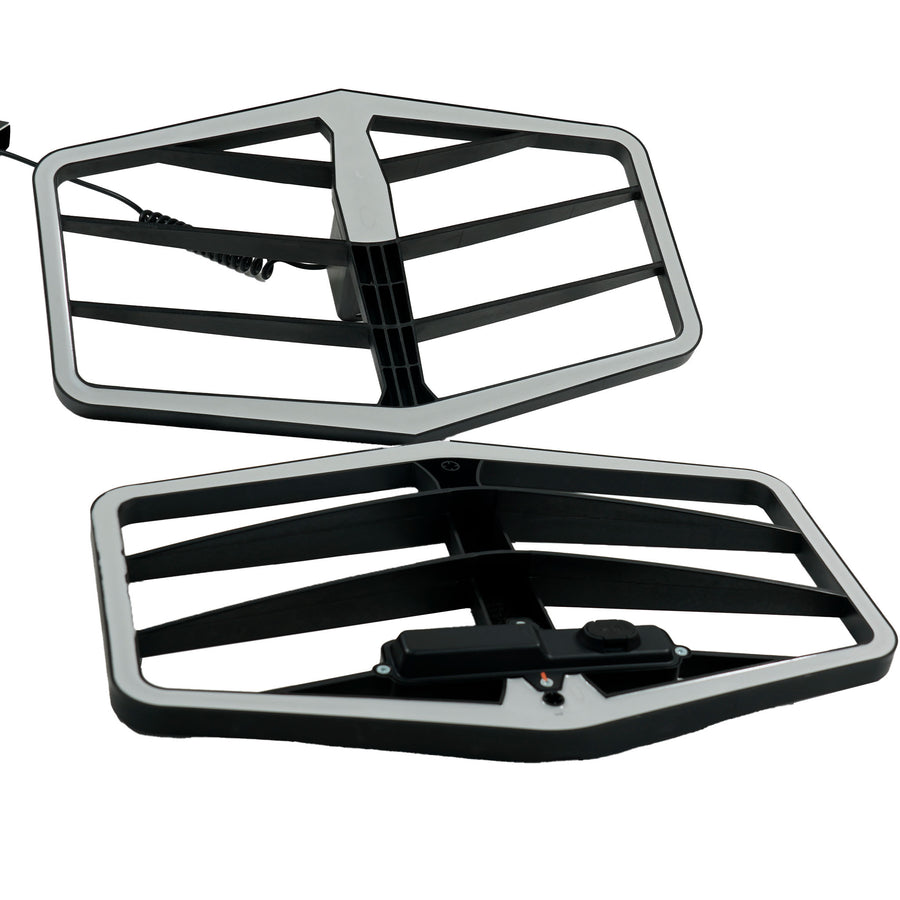 XP Xtrem Hunter dual-coil system side view showing coil spacing