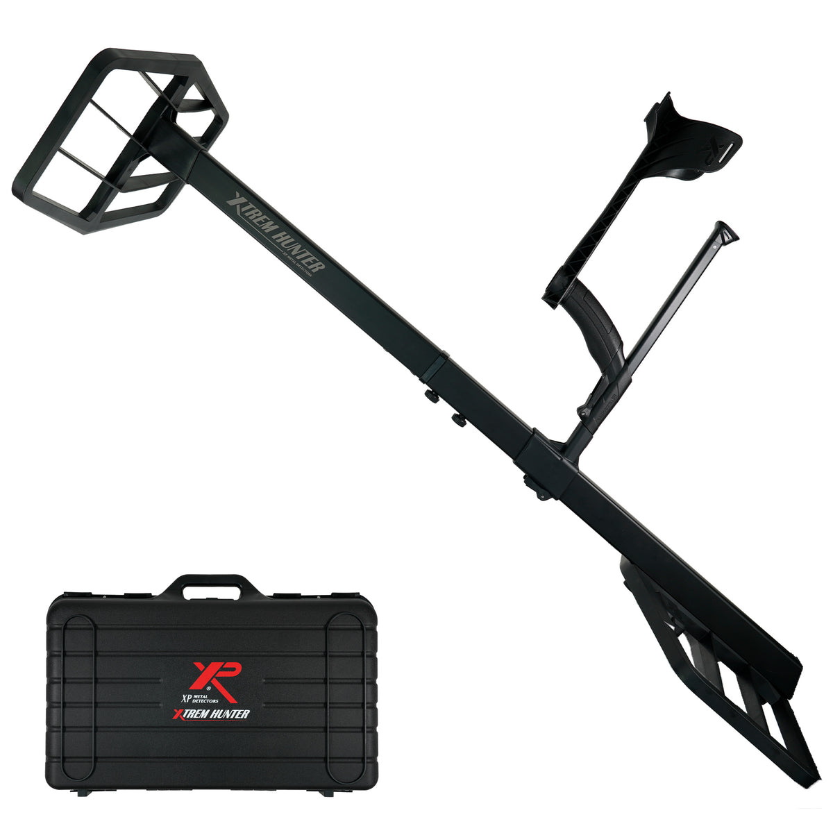 XP Xtrem Hunter dual-coil deep-seeking system with telescopic stem and Deus II remote control compatibility