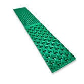 Green Rubber Sluice mat with textured surface on a white background
