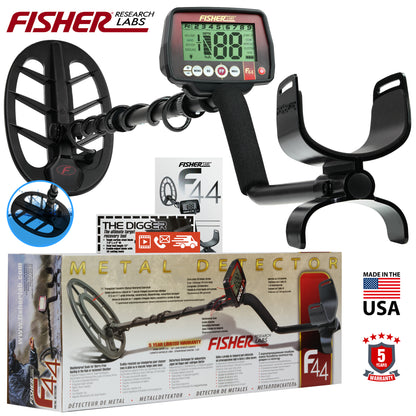 Fisher F44 Metal Detector with 11-Inch DD Waterproof Coil