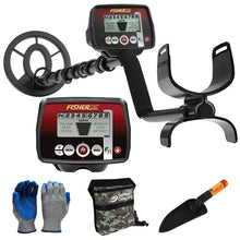 Fisher F11 Metal Detector Bundle with Pouch, Trowel, and Gloves