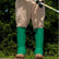 Green Snake Shin Guardz displaying water-repellent protective material