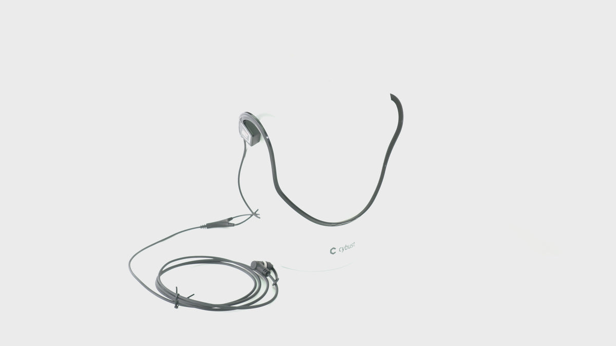 A turntable video of the BH-01 Bone Conduction Headphones for XP Deus II shown on a white wigstand