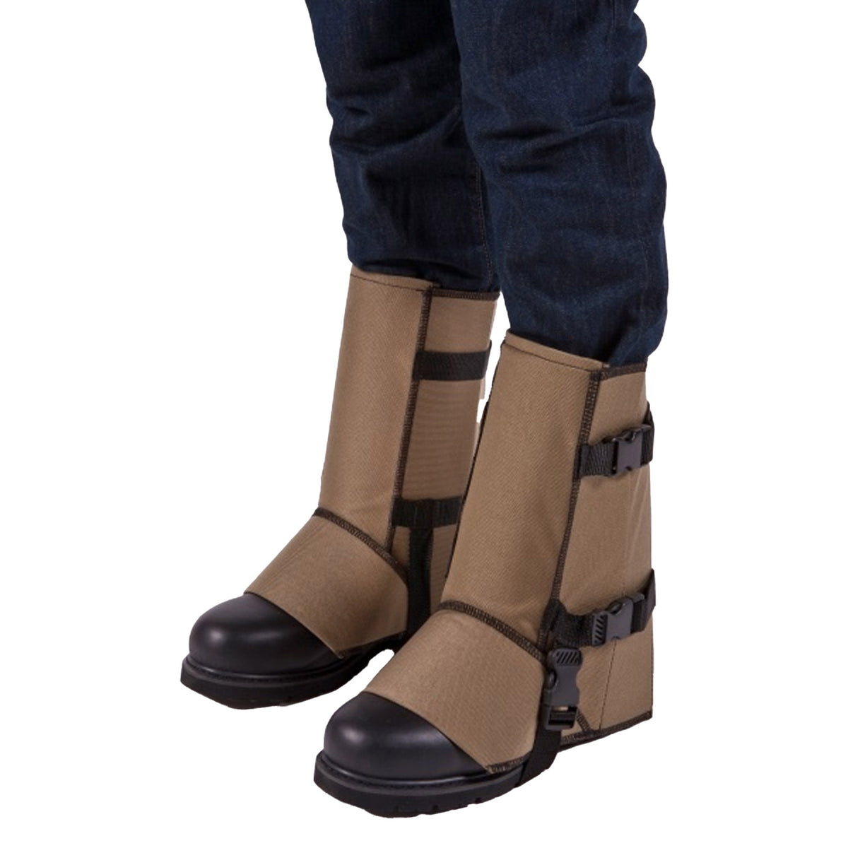 Sting Ray Guardz worn over wading boots showing proper fit and coverage