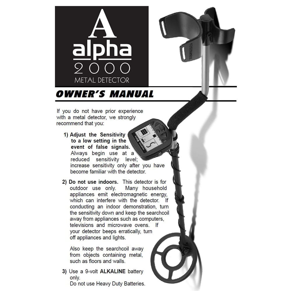 Teknetics Alpha 2000 Instruction Manual Digital